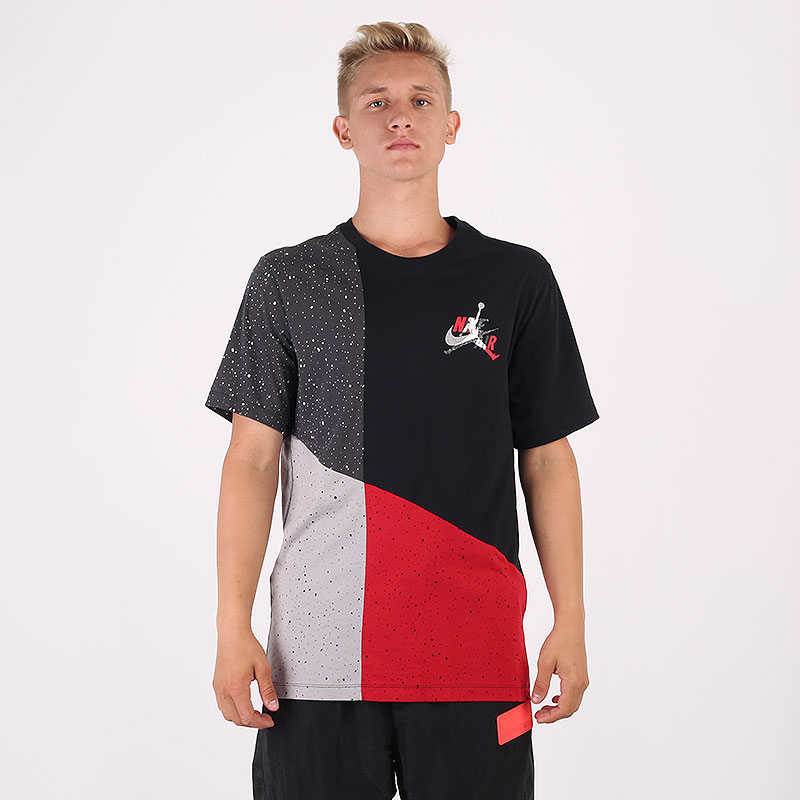 мужская разноцветная футболка Jordan Jumpman Classics Mash-up T-Shirt CU4560-010 - цена, описание, фото 1